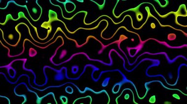 Soyut dalga döngüsü videosu. Döngü oynatma için kusursuz soyut saykodelik arkaplan.