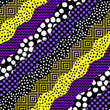 Yama bloğu tasarımında Grunge geometrik desen Violet rengi. Kusursuz vektör geometrik desen.