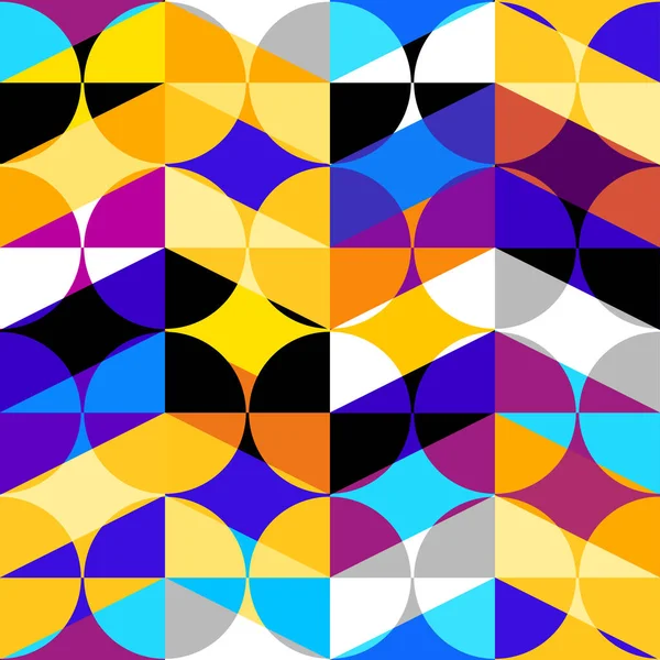 Бесшовный Геометрический Абстрактный Шаблон Геометрические Круги Пересечений Векторное Изображение — стоковый вектор