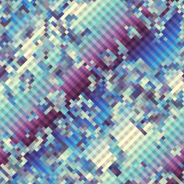 Soyut, pürüzsüz desen. Grunge elementleriyle çapraz ekoseli desen... vektör resmi.