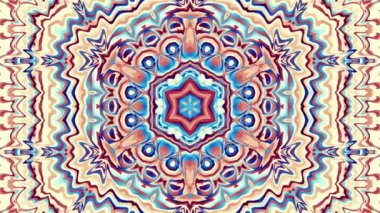 Süslü mandala döngü arka planı. Yuvarlak dönüşüm süsü. Kusursuz döngü retro Mandala.