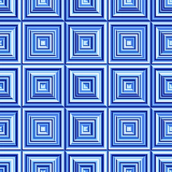 抽象的几何图案蓝色与细线 矢量无缝图像 — 图库矢量图片