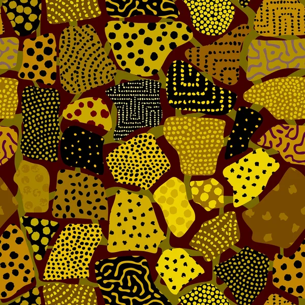 无缝隙背景图 用几何学的方式抽象民族的部落模式 矢量图像 — 图库矢量图片