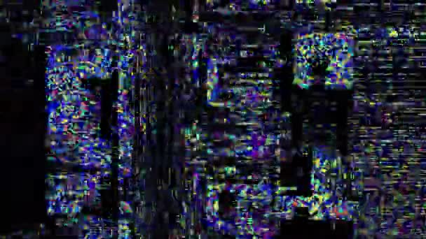 抽象快速闪烁纹理与工件编码器 循环视频干扰镜头 Datamoshing视频的仿真 — 图库视频影像