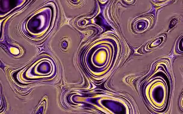 摘要液体波动环路视频 循环播放的无缝隙抽象迷幻背景 — 图库视频影像