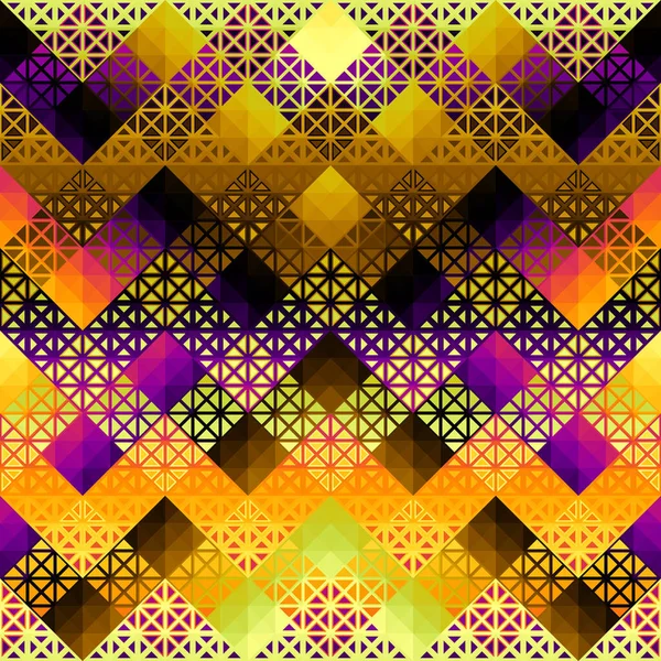 Motif Sans Couture Triangle Ornement Abstrait Basse Poly Géométrique Style — Image vectorielle