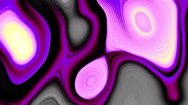 Soyut hareket arkaplanı. Psikedelik dalgalı, soyut kıvrımlı çizgiler. Görüntü döngüsü.