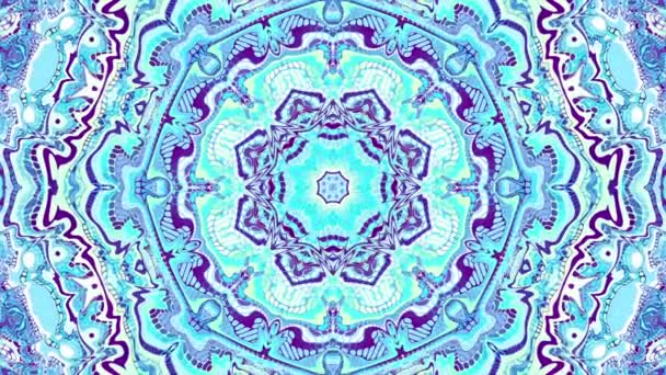 Süslü Klasik Mozaik Mandala Dönüştürüyorum Kusursuz Döngü Görüntüsü — Stok video