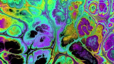 Abstract moving background. Psychedelic wavy animated abstract curved lines. Acid marbling background. Liquid marble. Looping footage.