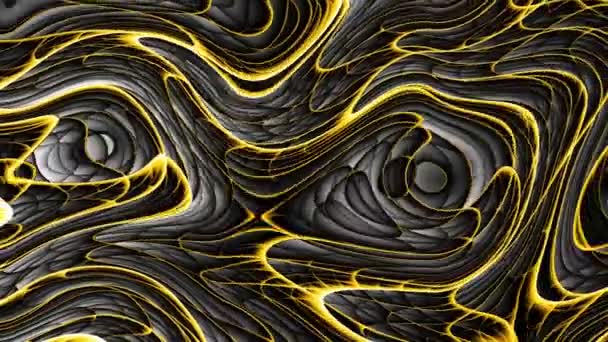 Abstract Moving Background Psychedelic Wavy Animated Abstract Curved Lines Looping — Stock Video