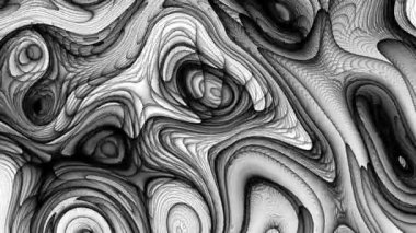 Soyut hareket arkaplanı. Psikedelik dalgalı, soyut kıvrımlı çizgiler. Tek renkli arka plan. Görüntü döngüsü.