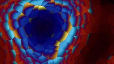 Bulanık arkaplan hareket ediyor. Düzgün odaklanmış soyut video. Görüntü döngüsü. Mozaik cam etkisi.