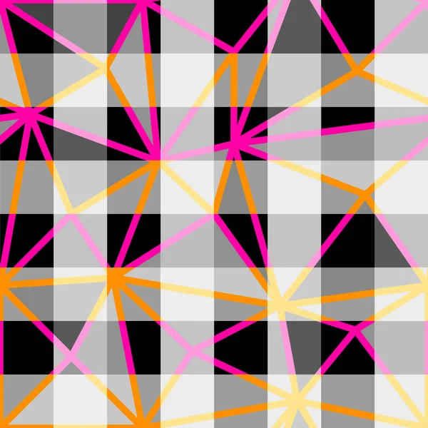 Seamless Geometric Abstract Pattern Block Design Style Vector Image — 图库矢量图片