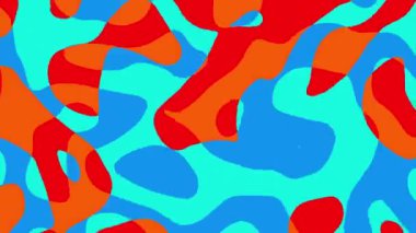 Soyut dalgalı döngülü 4K video. Döngü oynatma için kusursuz soyut saykodelik arkaplan.