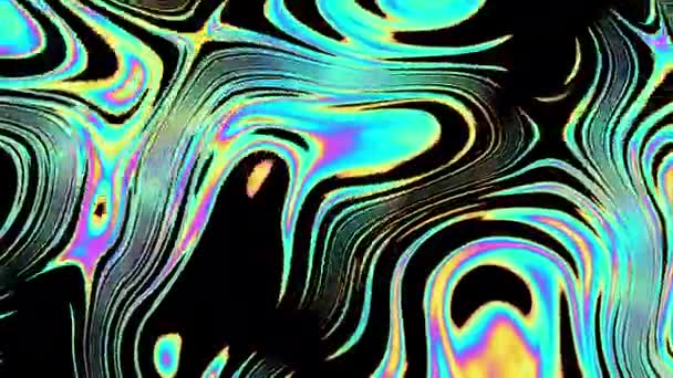 Абстрактний Хвилястий Цикл Відео Безшовний Абстрактний Розмитий Голографічний Фон Відтворення — стокове відео