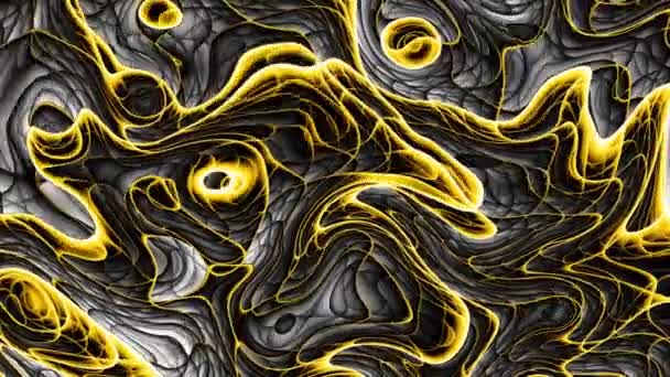 Fundo Movimento Abstrato Psychedelic Ondulado Animado Linhas Curvas Abstratas Looping — Vídeo de Stock