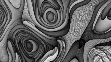 Soyut hareket arkaplanı. Psikedelik dalgalı, soyut kıvrımlı çizgiler. Tek renkli arka plan. Görüntü döngüsü.