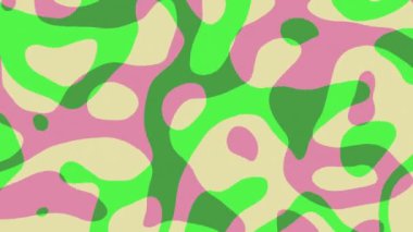 Soyut dalgalı döngülü 4K video. Döngü oynatma için kusursuz soyut saykodelik arkaplan.