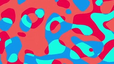 Soyut dalgalı döngülü 4K video. Döngü oynatma için kusursuz soyut saykodelik arkaplan.