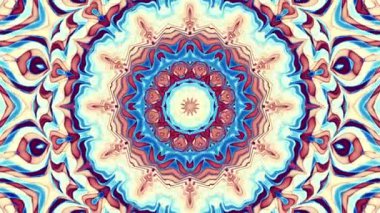 Süslü mandala döngü arka planı. Yuvarlak dönüşüm süsü. Kusursuz döngü retro Mandala.