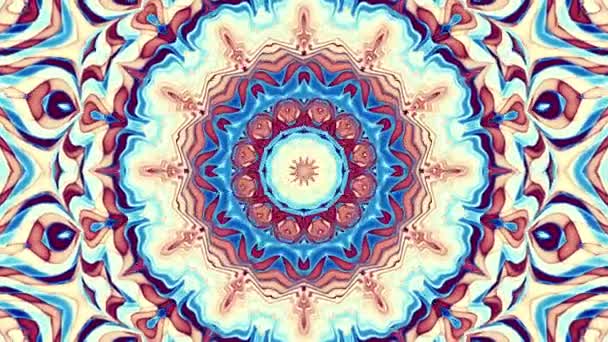 Ornate Mandala Loop Background Ornamento Transformador Redondo Seamless Looping Retro — Vídeo de Stock