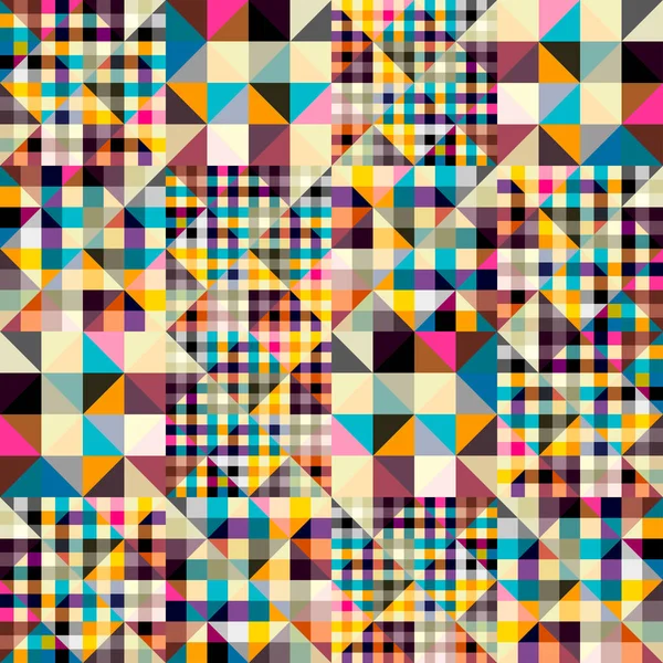 Seamless Geometric Abstract Pattern Block Design Style Vector Image — Wektor stockowy
