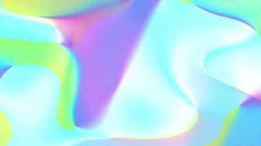 Abstract wavy looping video. Seamless holographic light gradient background for loop playback.
