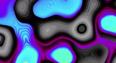 Soyut dalgalı döngülü 4K video. Döngü oynatma için kusursuz soyut saykodelik arkaplan.