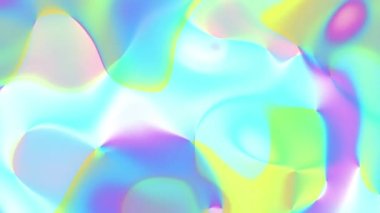 Abstract wavy looping video. Seamless holographic light gradient background for loop playback.