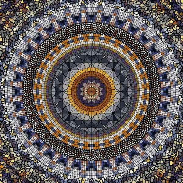 Kusursuz Mozaik Sanat Modeli Soyut Sanat Geçmişi Dekoratif Mozaik Mandala — Stok Vektör