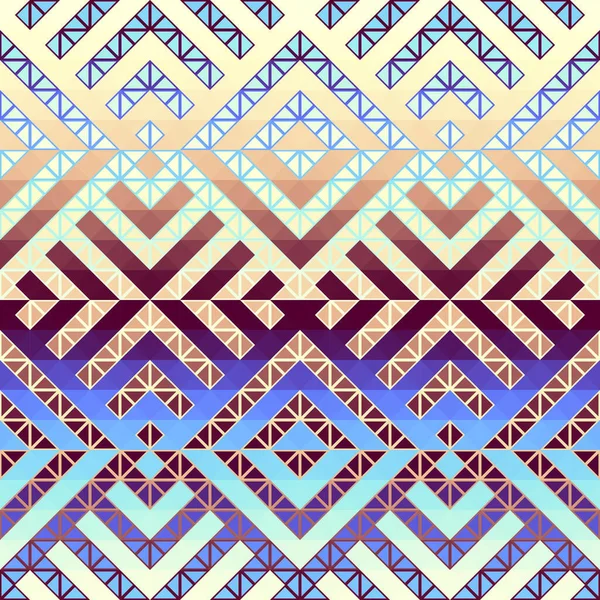 三角形的无缝图案阿兹特克抽象低矮的多几何装饰运动时尚纺织品 矢量图像 — 图库矢量图片
