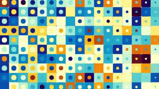Abstract Looping Video Seamless Abstract Geometric Polka Dot Small Squares — Vídeos de Stock