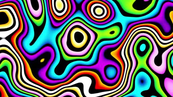 Abstract Wavy Looping Video Seamless Abstract Psychedelic Background Loop Playback — ストック動画