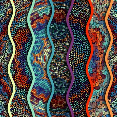 Kusursuz mozaik sanat modeli. Soyut sanat arkaplanı... vektör resmi.