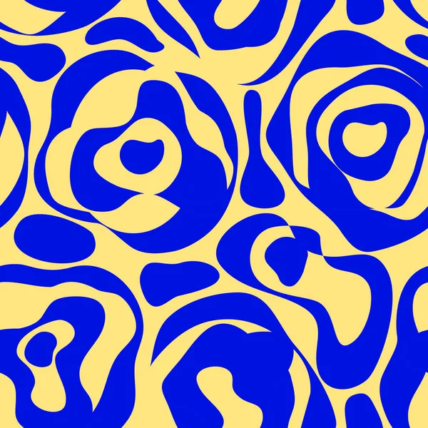 Seamless Abstract Pattern Wavy Spots Vector Image — Stockvektor