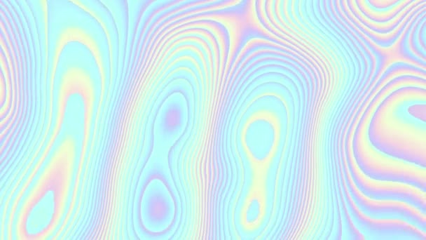Abstract Wavy Looping Video Seamless Holographic Psychedelic Wavy Background Loop — Stock Video