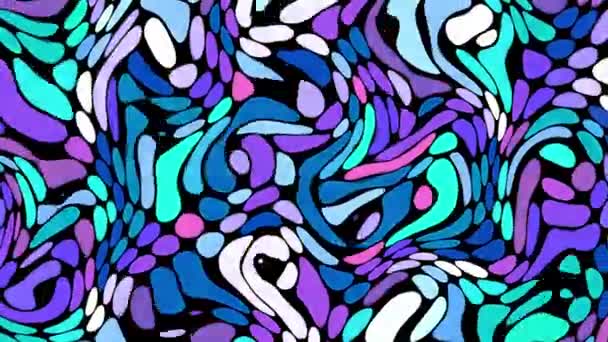 Abstract Wavy Looping Video Seamless Abstract Brigth Psychedelic Background Loop — Stock video