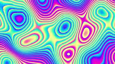 Abstract wavy looping video. Seamless holographic psychedelic wavy background for loop playback.