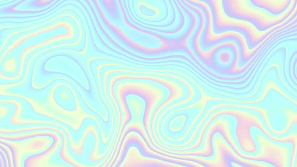 Abstract Wavy Looping Video Seamless Holographic Psychedelic Wavy Background Loop — Video Stock