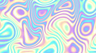 Abstract wavy looping video. Seamless holographic psychedelic wavy background for loop playback.