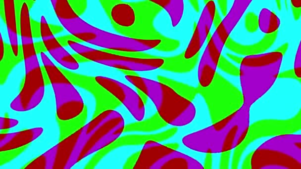 Abstract Wavy Looping Video Seamless Abstract Brigth Psychedelic Background Loop — Stock video