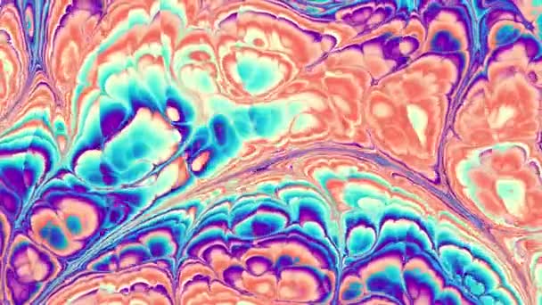 Abstract Wavy Looping Video Seamless Abstract Brigth Psychedelic Background Loop — 비디오