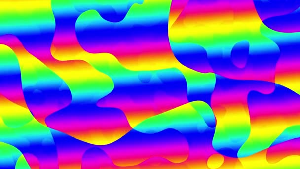 Abstract Wavy Looping Video Seamless Abstract Brigth Psychedelic Background Loop — Stock video