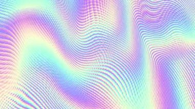 Abstract wavy looping video. Seamless holographic psychedelic wavy background for loop playback.