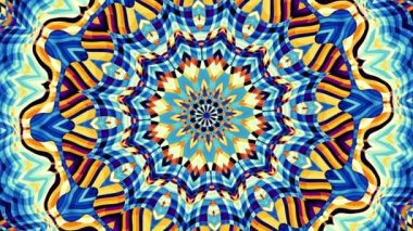 Süslü mandala döngü arka planı. Yuvarlak dönüşüm süsü. Kusursuz döngü retro Mandala.