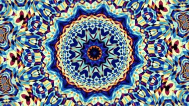 Süslü mandala döngü arka planı. Yuvarlak dönüşüm süsü. Kusursuz döngü retro Mandala.