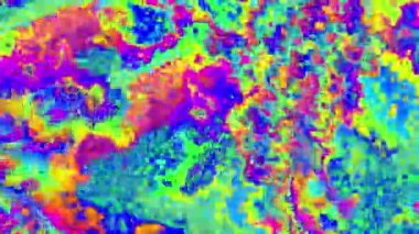 Soyut dalga döngüsü videosu. Döngü oynatma için kusursuz soyut saykodelik arkaplan.