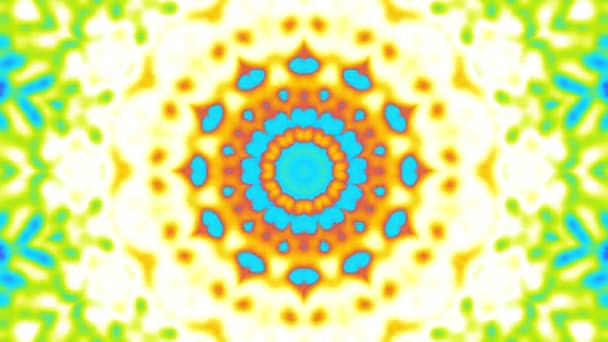 Transforming Abstract Mandala Seamless Loop Footage Transforming Big Magic Flower — Vídeo de Stock