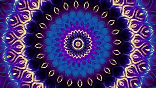 Süslü Mandala Döngü Arka Planı Yuvarlak Dönüşüm Süsü Kusursuz Döngü — Stok video