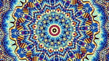 Süslü mandala döngü arka planı. Yuvarlak dönüşüm süsü. Kusursuz döngü retro Mandala.